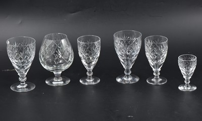 Lot 176 - A collection of Royal Doulton "Georgian" table glass and six other decanters.