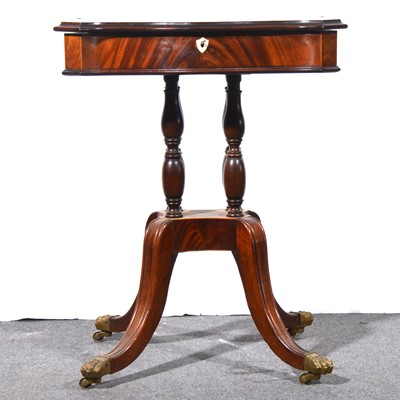 Lot 458 - Victorian style mahogany work table