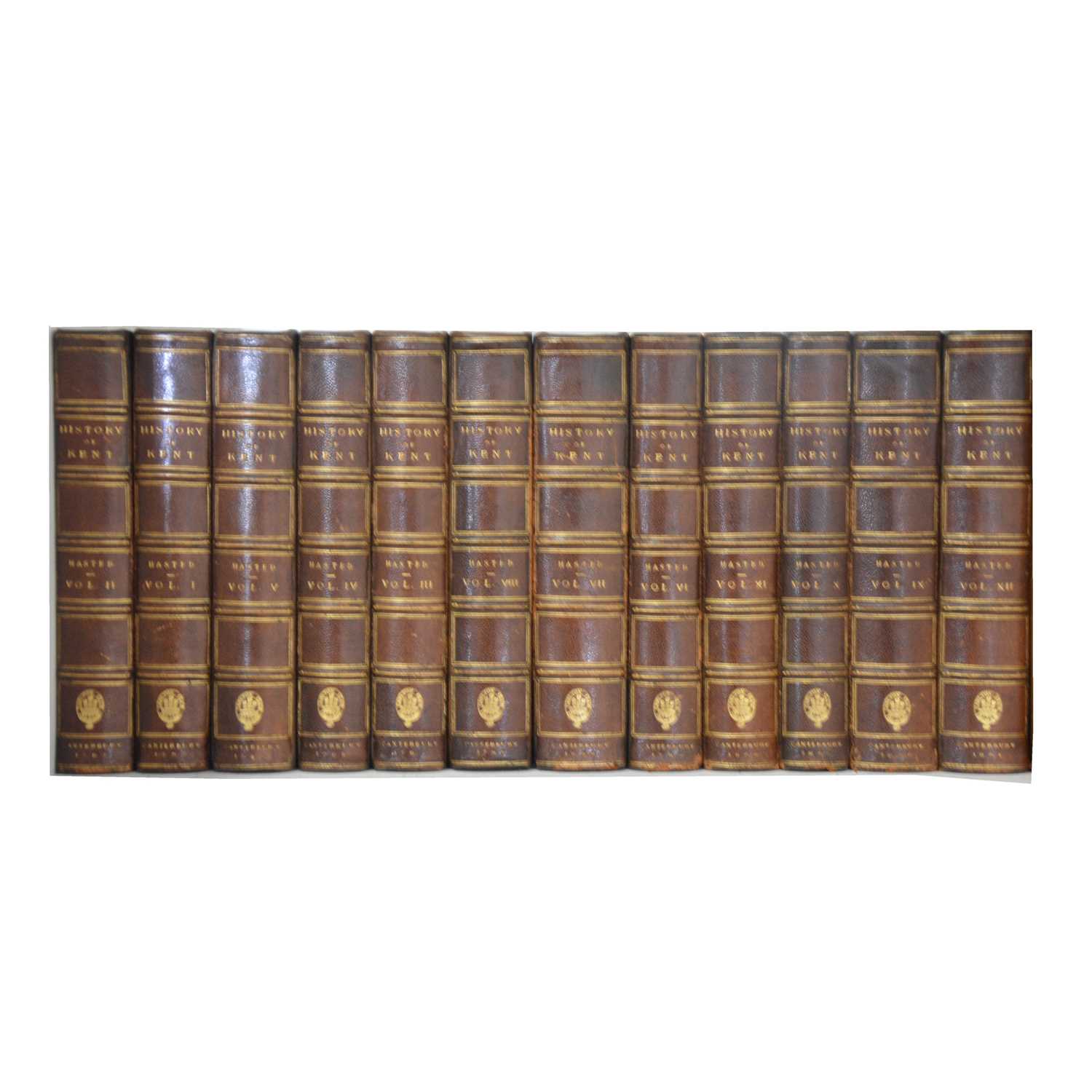 Lot 141 - Edward Hasted, The History and Topography of the County of Kent, in twelve vols
