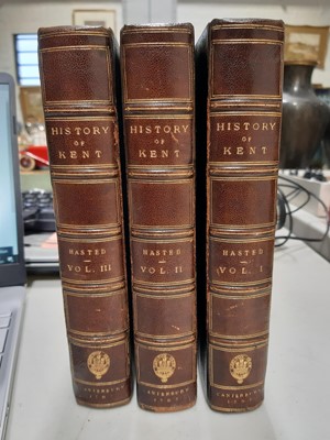 Lot 141 - Edward Hasted, The History and Topography of the County of Kent, in twelve vols