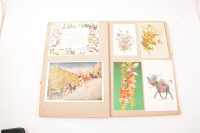 Lot 130 - Albums of greeting cards, scrap books and ephemera.