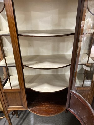 Lot 42 - An Edwardian inlaid mahogany display cabinet.