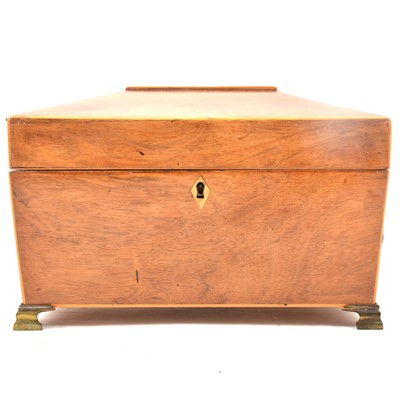 Lot 114 - Regency rosewood sarcophagus shape tea caddy