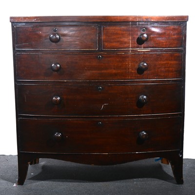 Lot 478 - A Victorian mahogany bowfront chest of drawers.