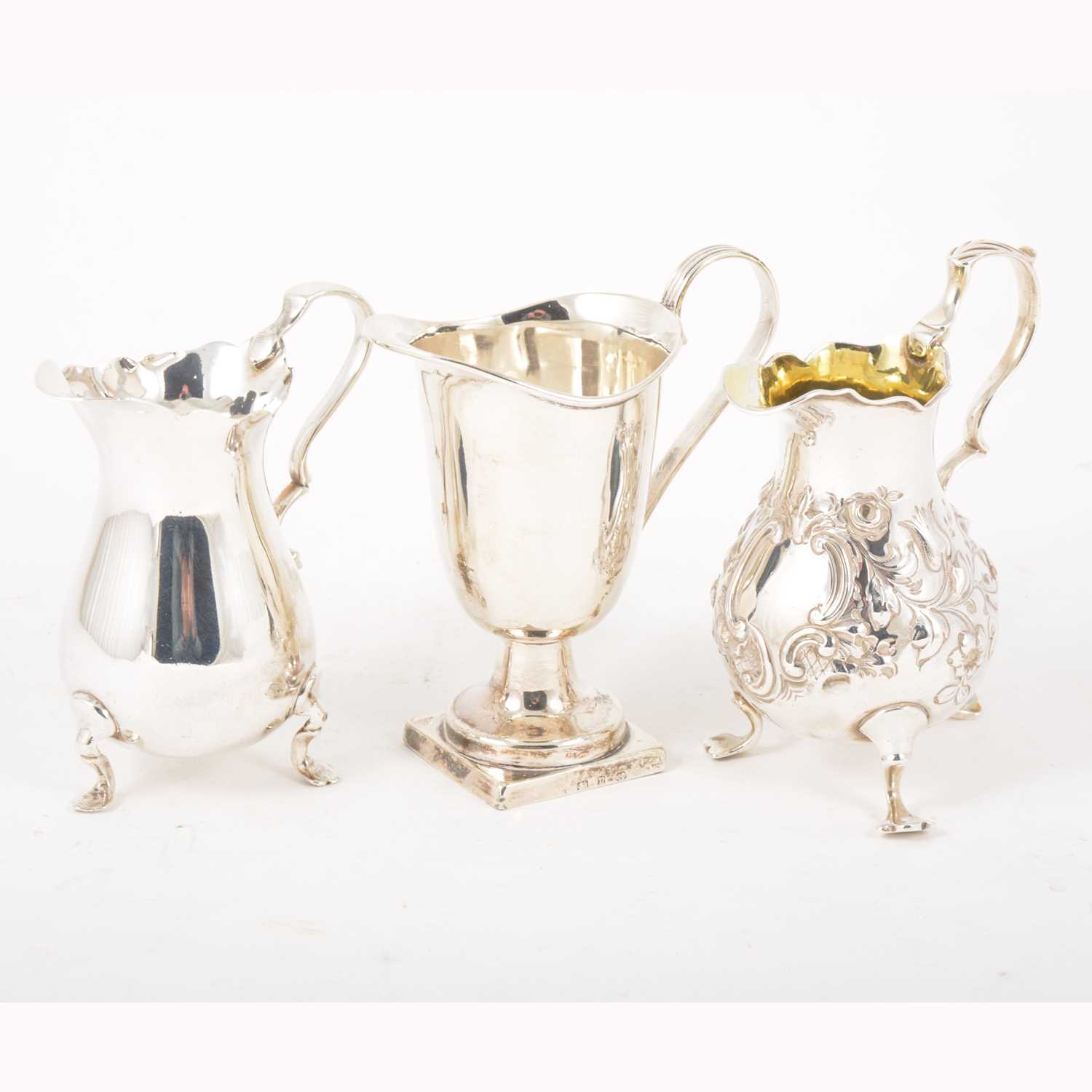 Lot 136 - George II style silver pear-shape cream jug