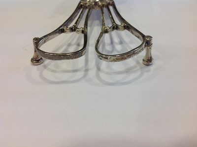 Lot 170 - Pair of George III silver candle snuffers, Wilkes Booth, London 1796