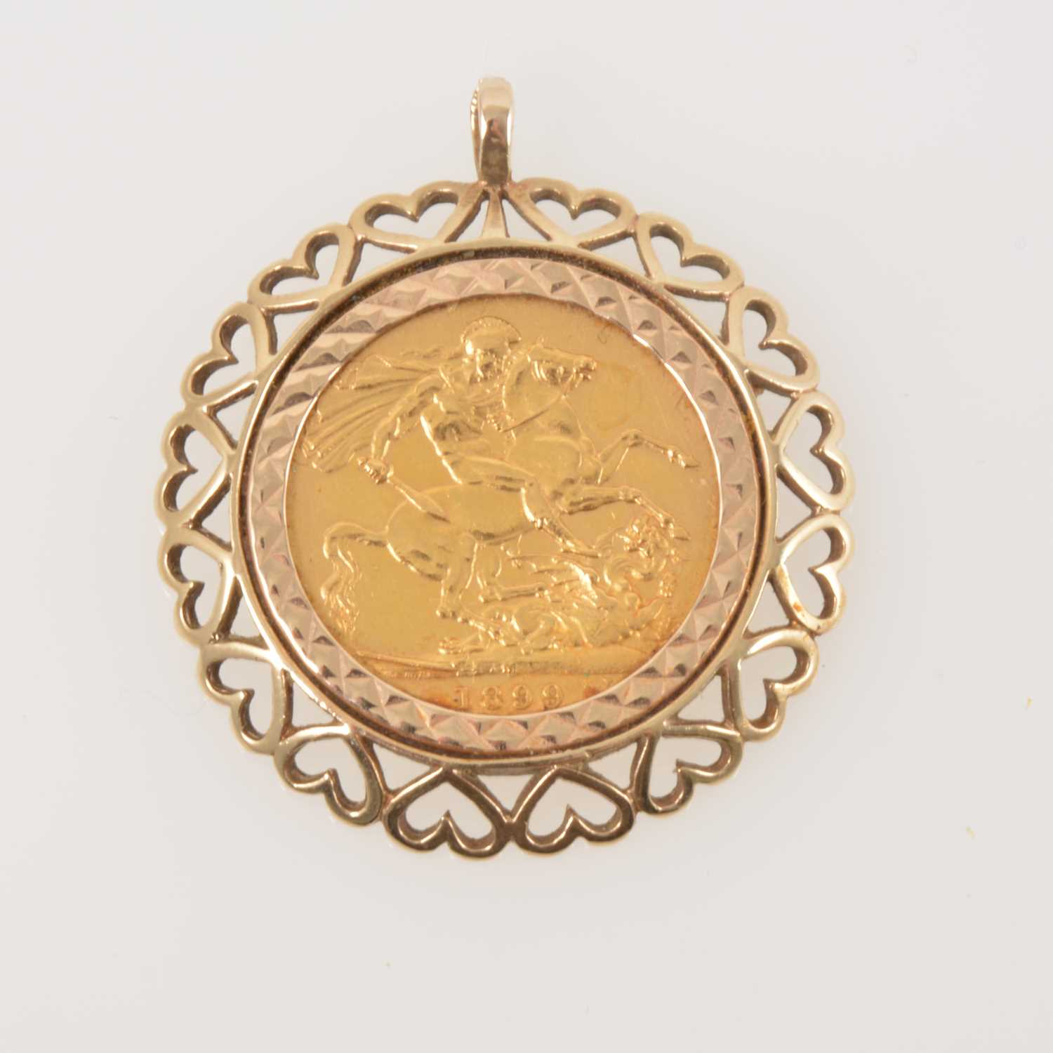 Lot 331 - A gold Full Sovereign pendant.