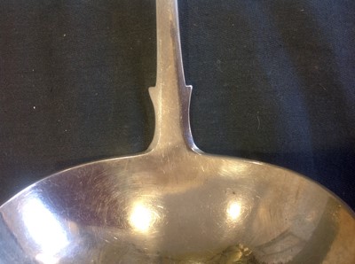 Lot 78 - Victorian Scottish silver soup ladle, Peter Grierson, Edinburgh 1841