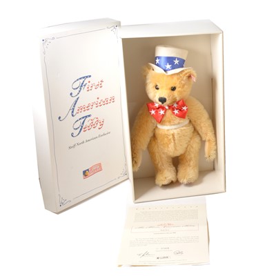 Lot 38 - Modern Steiff teddy bear; First American Teddy