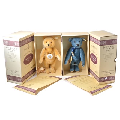 Lot 184 - Two Modern Steiff teddy bears, club edition 1994/1995 and 1995/1996