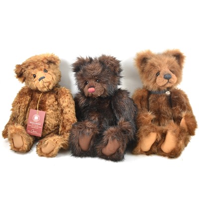 Lot 55 - Charlie Bears; three Anniversary bear including Edward, Jack, Daniel, all with tags.