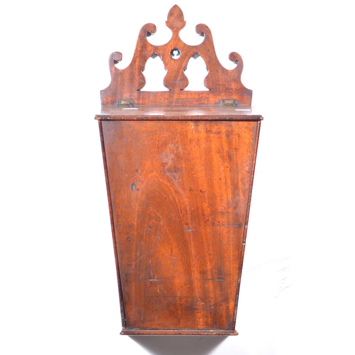Lot 120 - A 19th Century mahogany candle box.
