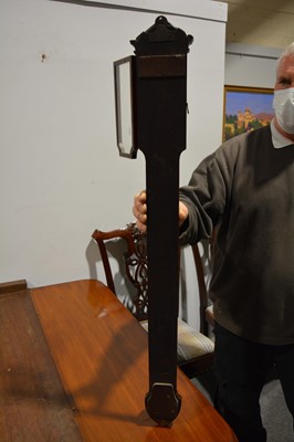 Lot 92 - George III mahogany stick barometer