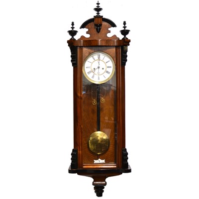 Lot 596 - A 19th Century walnut cased Vienna clock