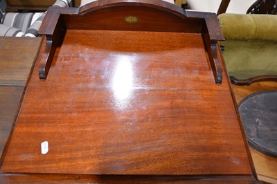 Lot 98 - An unusual mahogany slender canteen cabinet, and a twelve place setting of cutlery