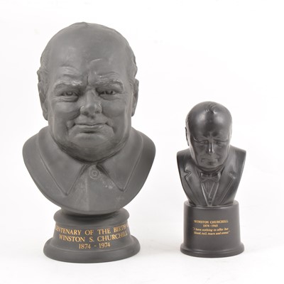 Lot 167 - Churchill interest; two busts, including a Wedgwood bust