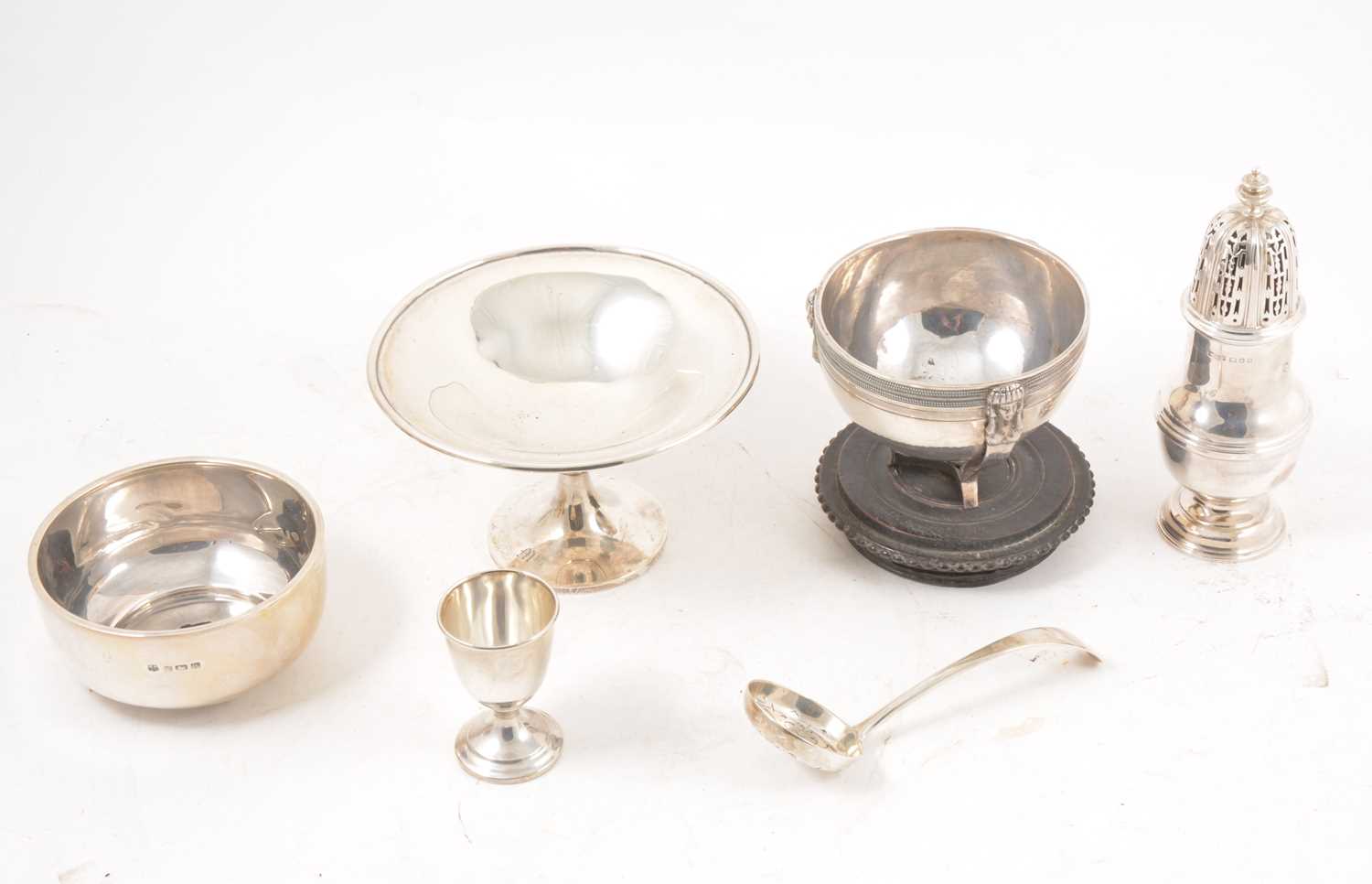 Lot 300 - Silver caster, etc.