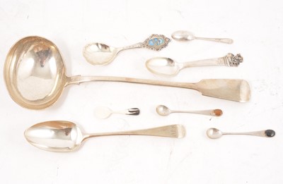 Lot 298 - Silver ladle and small cutlery