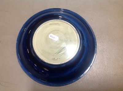 Lot 121 - A William Moorcroft 'Pansy' plate, circa 1928