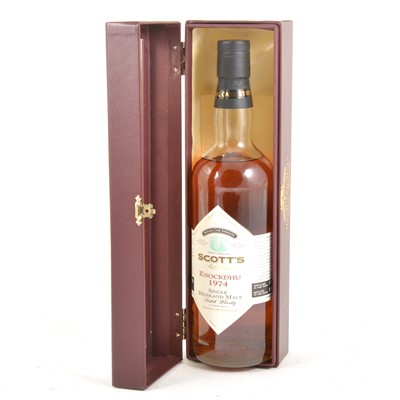 Lot 363 - Knockdhu 1974, Scott's Selection, cask strength single Highland malt Scotch whisky