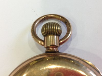 Lot 227 - A silver open face pocket watch and a  gold-plated demi hunter pocket watch