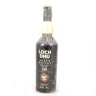 Lot 382 - Loch Dhu, 'The Black Whisky', 10 year old, single Speyside malt Scotch whisky