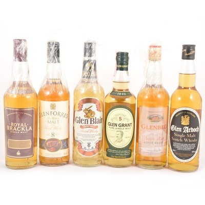 Lot 350 - Six bottles of single Highland malt Scotch whisky, mostly 1990s bottlings