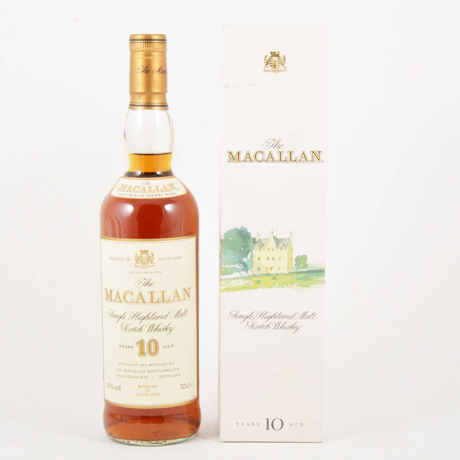 Lot 384 - Macallan, 10 year old, single Speyside malt Scotch whisky, 1990s bottling