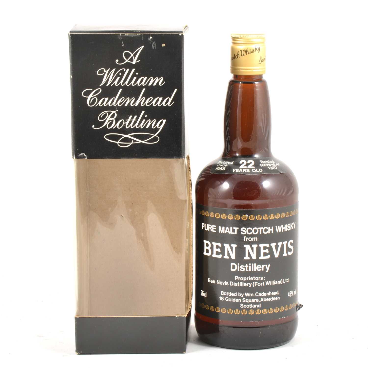 Lot 357 - Ben Nevis 1965, 22 year old, Cadenhead bottling, single Highland malt Scotch whisky