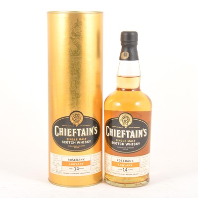 Lot 348 - Rosebank 1990, Chieftain's 14 year old, single Lowland malt Scotch whisky