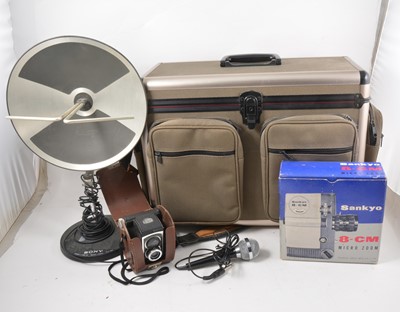 Lot 252 - Camcorders and video equipment; two large boxes including Sony Video Hi8 video camera, etc