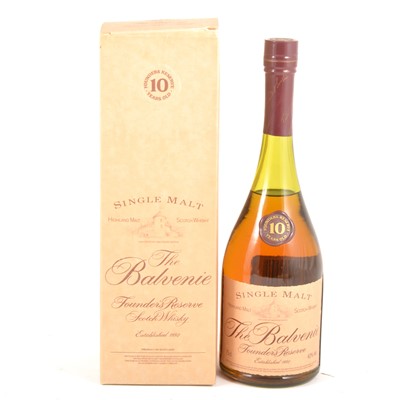 Lot 376 - Balvenie Founder's Reserve, 10 year old, 1980s Cognac bottle