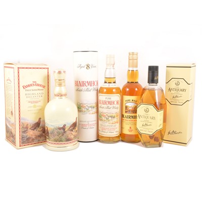 Lot 341 - Four blended Scotch whiskies, including Blairmhor, Famous Grouse, and Antiquary