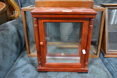 Lot 605 - Three small glazed display cabinets and one table top display cabinet.