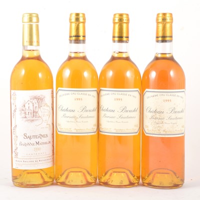 Lot 302 - Four bottles of Sauternes, including Philippe de Rothschild's Baronne Mathilde