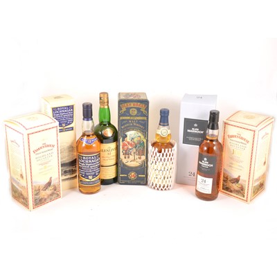 Lot 343 - Six bottles of various whiskies