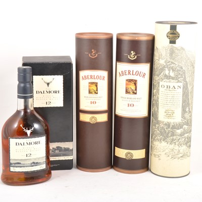 Lot 355 - Aberlour, 10 year old, single Speyside malt Scotch whisky, and two others