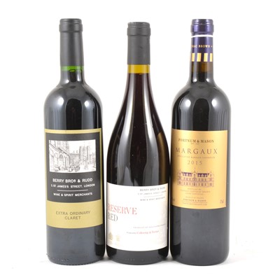 Lot 260 - A selection of French red table wines from Berry Bros and Fortnum & Mason