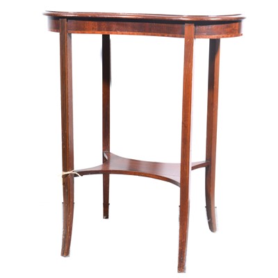 Lot 477 - Edwardian inlaid mahogany kidney shaped side table