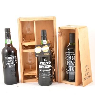 Lot 334 - A selection of port, including Porto Reccua, Krohn, and Messias LBV