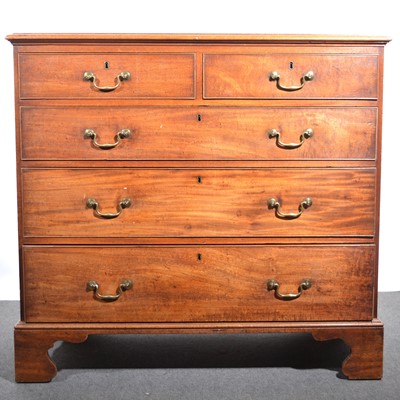 Lot 480 - Georgian mahogany chest of drawers.