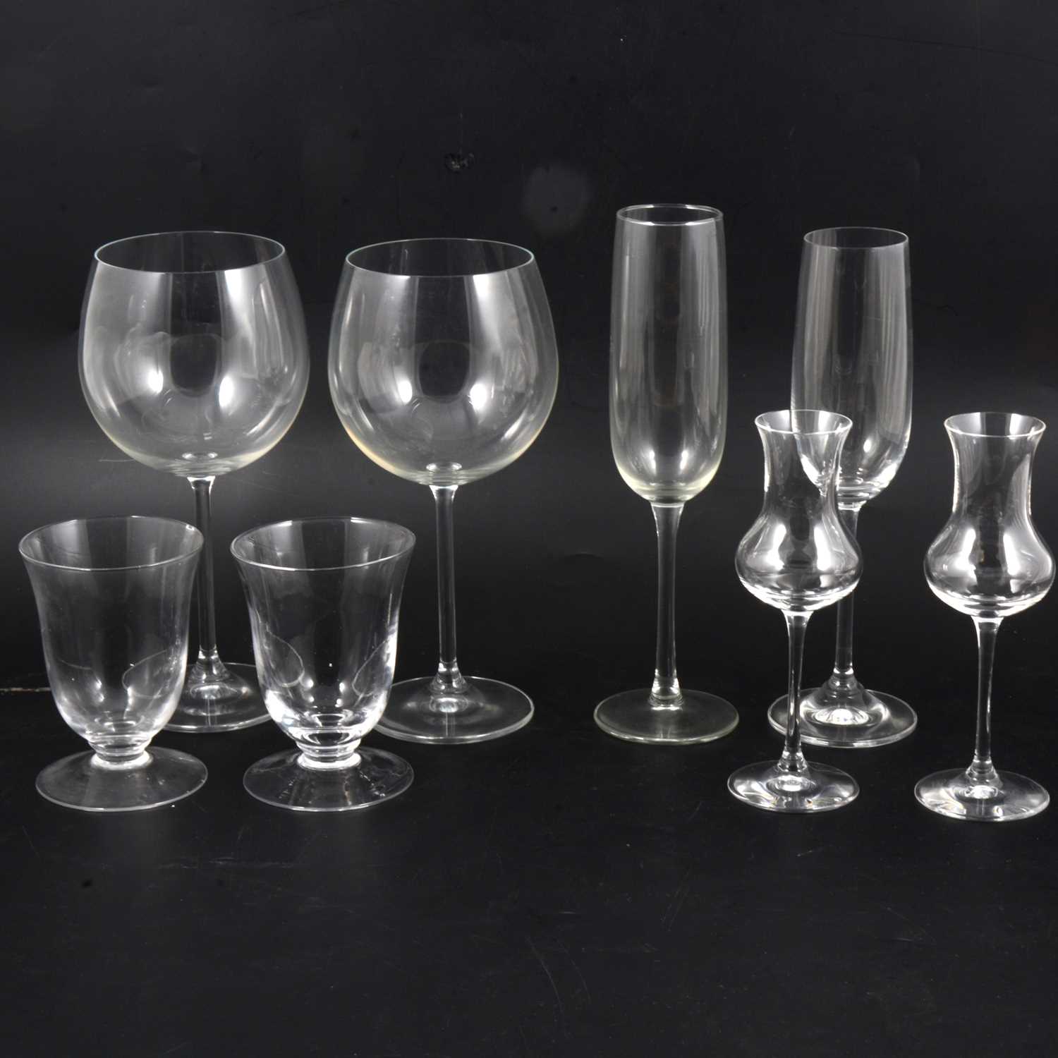 Lot 132 - Suite of pedestal table glasses.