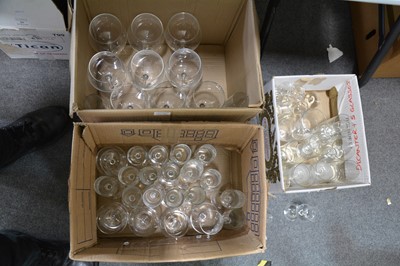 Lot 132 - Suite of pedestal table glasses.