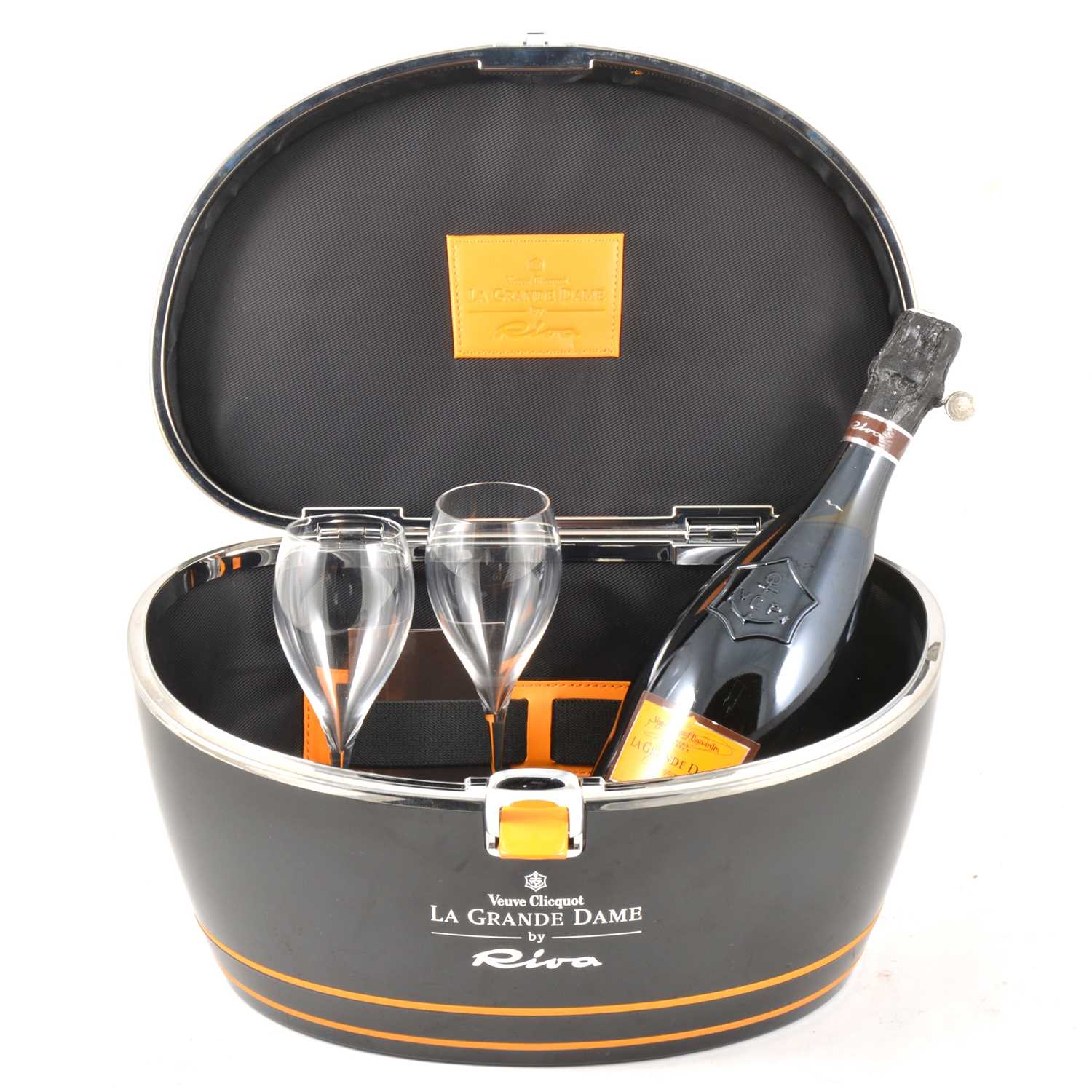 Lot 313 - Veuve Clicquot, La Grande Dame Champagne 1998, in limited edition case by Riva