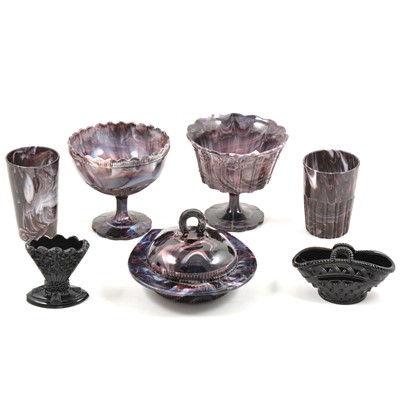 Lot 146 - Collection of Victorian slag glass