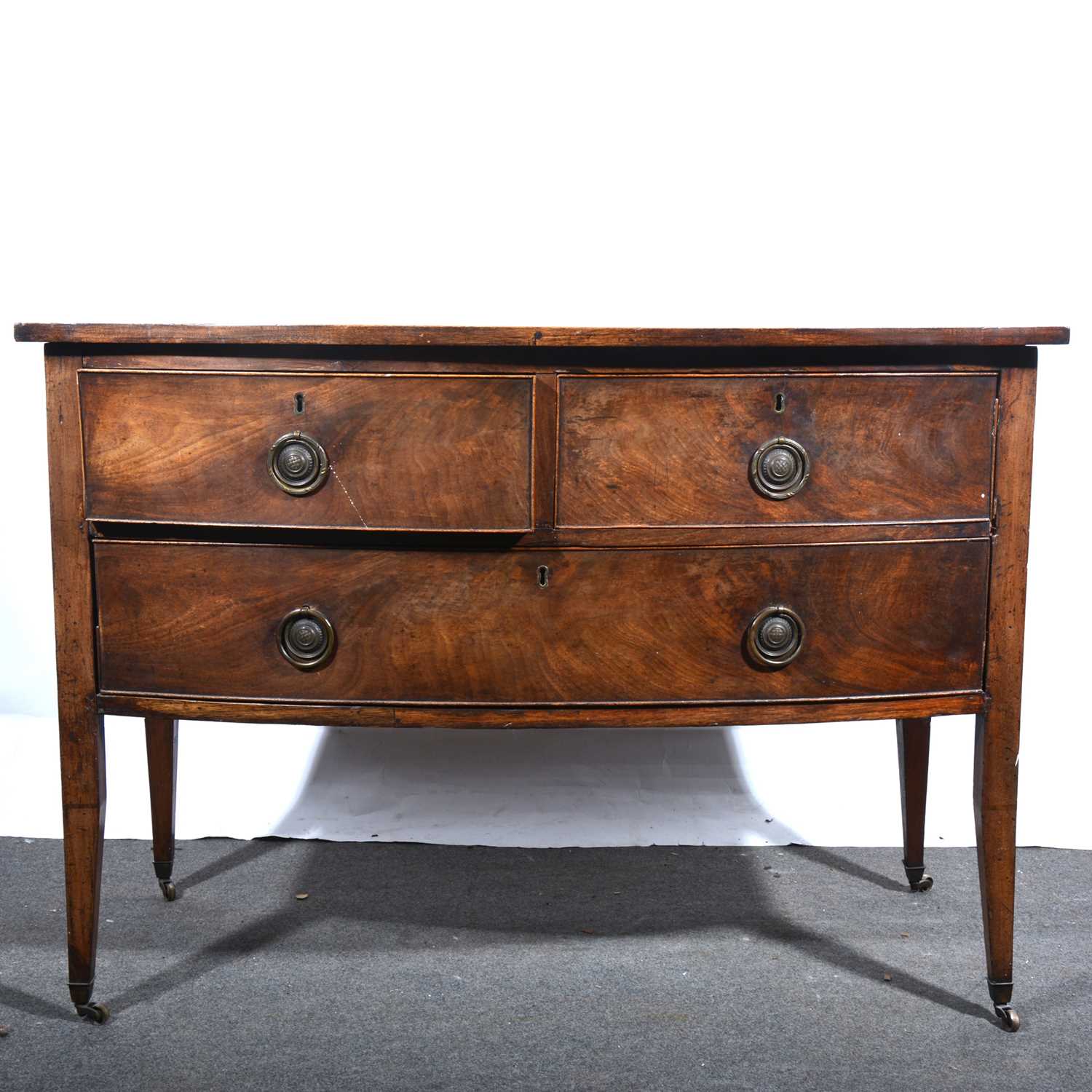 Lot 36 - A Victorian mahogany bowfront sideboard, of small size.