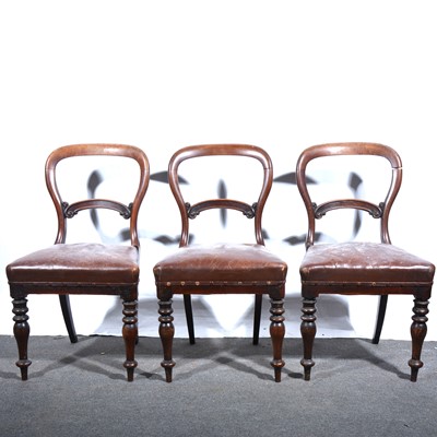 Lot 67 - Three Victorian hoop-back dining chairs, and another dining chair.