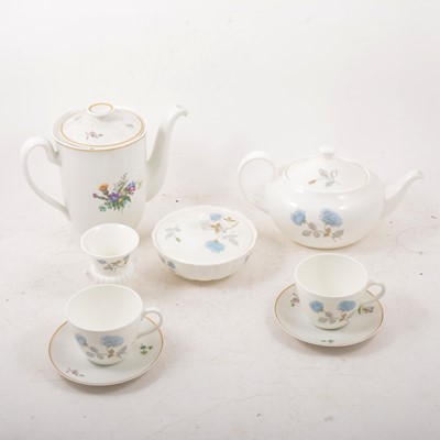 Lot 45 - Two part coffee services - Wedgwood and Royal Copenhagen