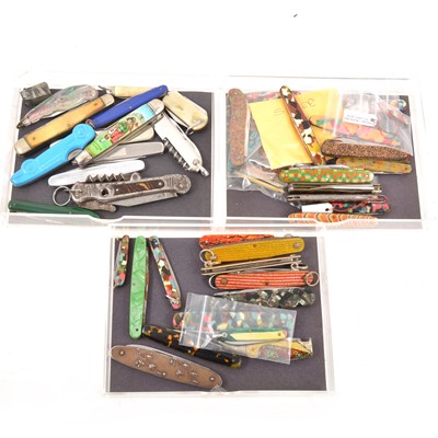 Lot 217 - Fifty collectable vintage penknives, George Wostenholm, Southern & Richardson, glitter knives.