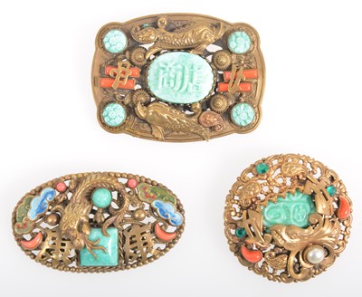 Lot 373 - Costume jewellery influenced from The Chinese Art Exhibition of 1935-1936, probably Max Neiger